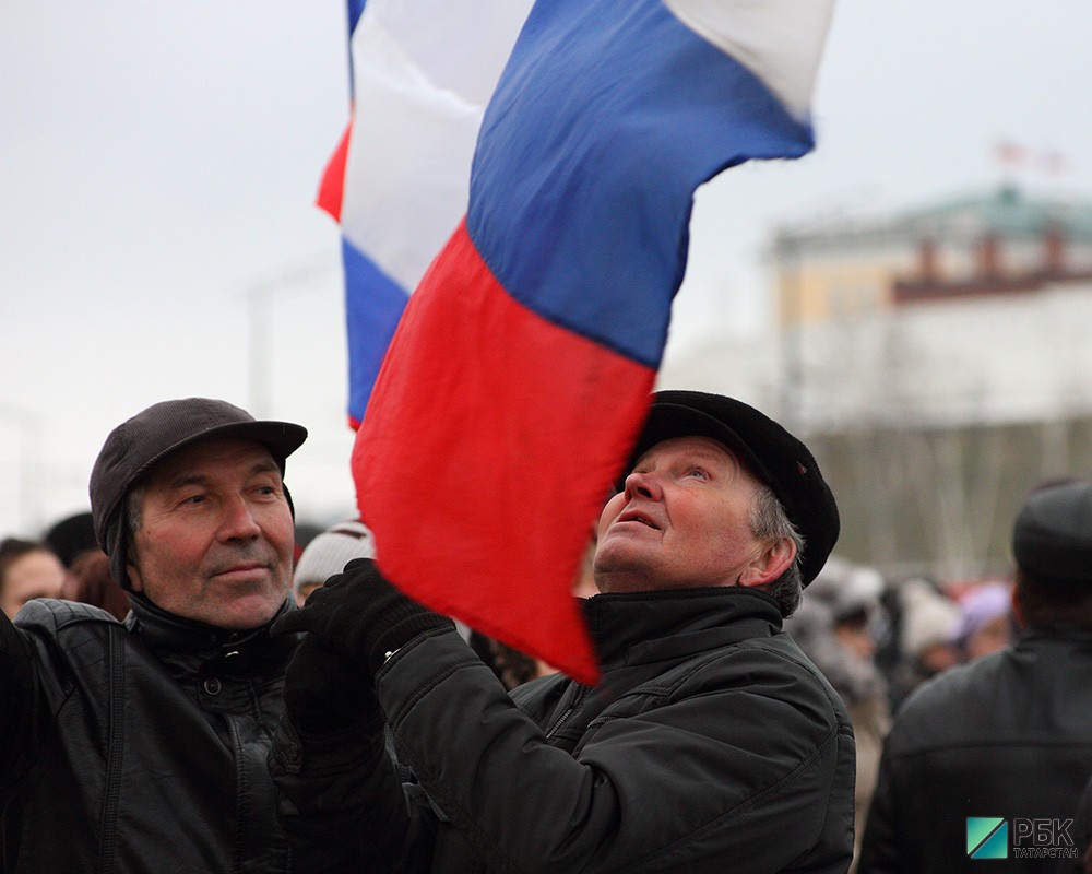 Митинг в поддержку присоединения Крыма.