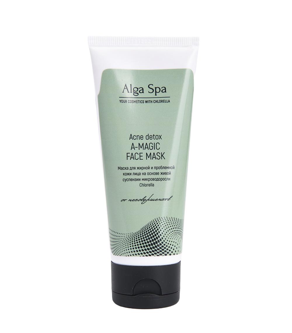 Маска для лица для жирной и проблемной кожи на основе живой суспензии микроводоросли Chlorella, Alga Spa, 2140 руб. (algaspatium.ru)