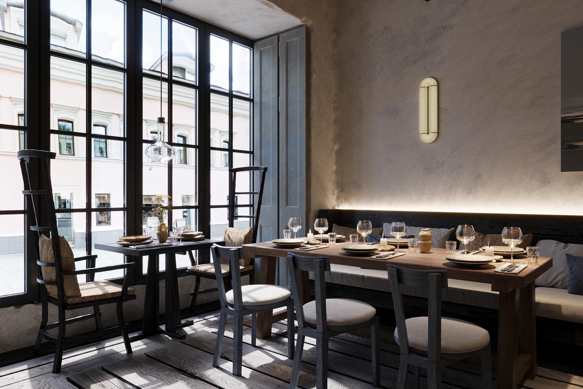 Интерьер сидрерии Pomme Verte