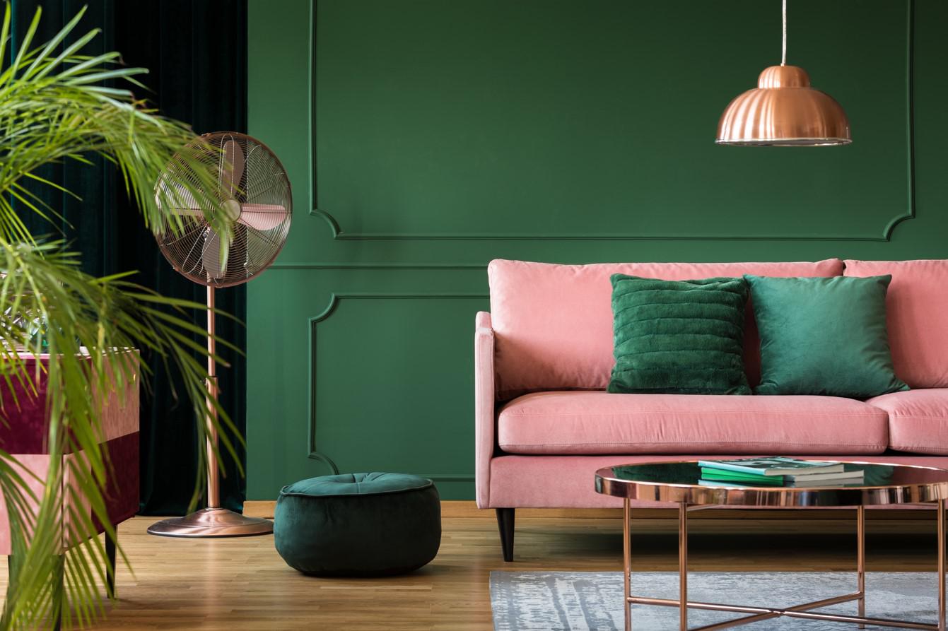 С каким цветом сочетается зеленый в интерьере