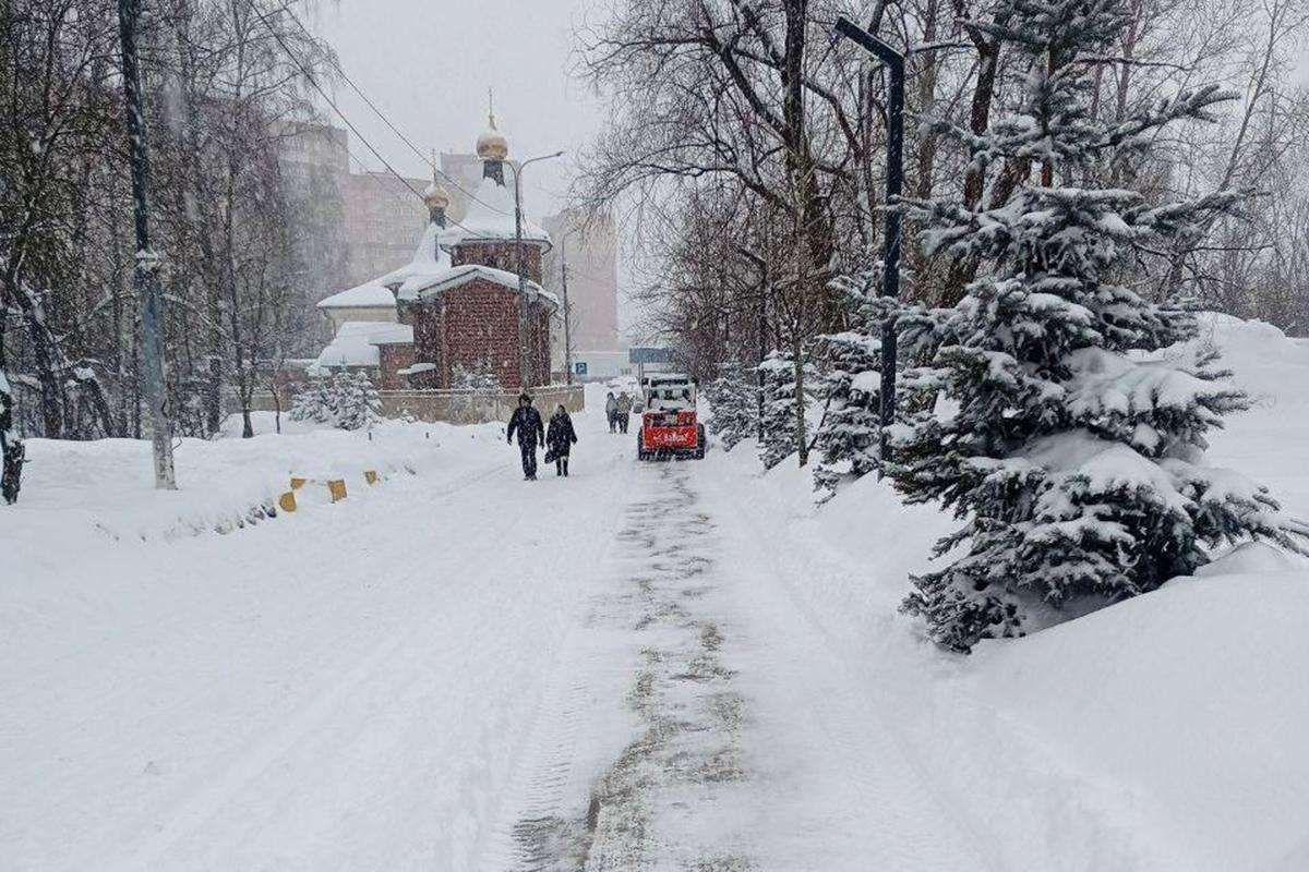 Снегопад в Подмосковье, 27 января 2026 года
