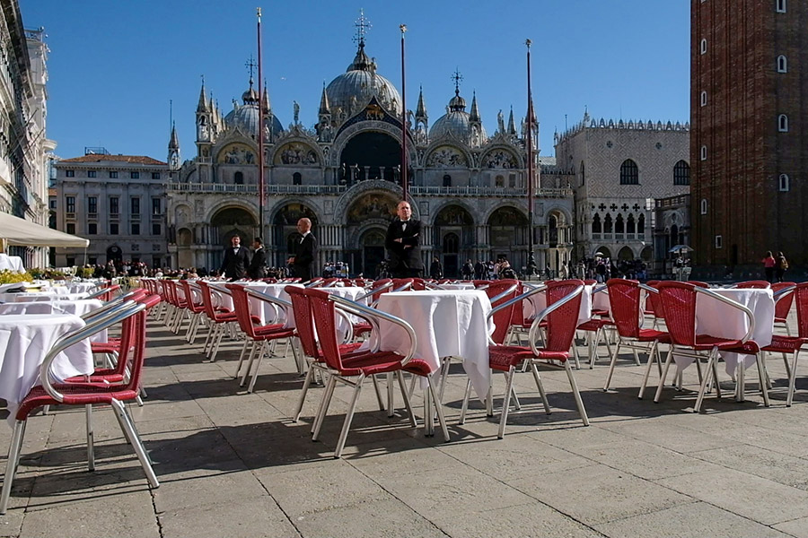 Площадь Сан-Марко в Венеции, 27 февраля
