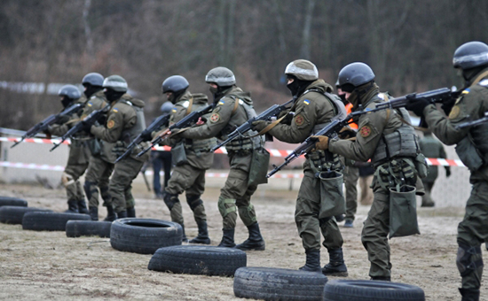 Военнослужащие Национальной гвардии Украины, февраль 2016 года
