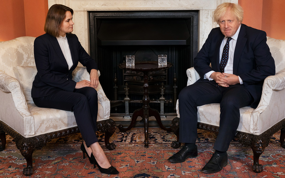 Премьер-министр Великобритании Борис Джонсон встретился с Тихановской