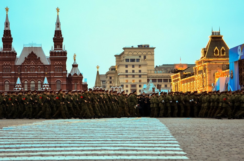 Финальная ночная репетиция Парада Победы