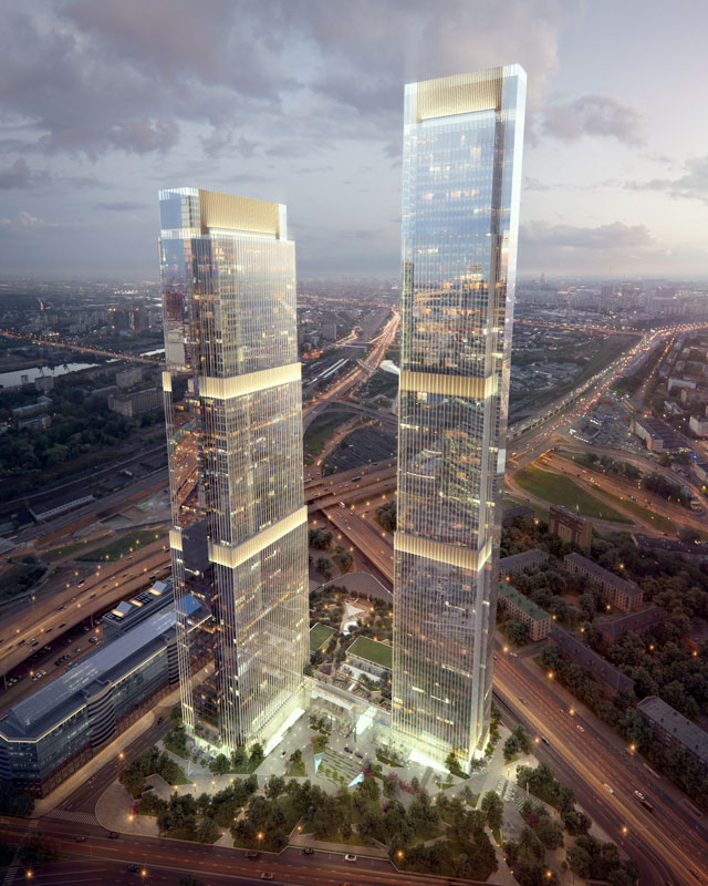 Renaissance Development

Высотки Neva Towers строятся напротив &laquo;Москва-Сити&raquo; на обособленном участке площадью 2,41 га. Здания будут объединены общим стилобатом. Высота башен &mdash; 290 и 338 м (63 и 77 этажей), а их общая площадь составит около 350 тыс. кв. м. Один из небоскребов станет полностью жилым, во втором помимо апартаментов предполагаются офисы