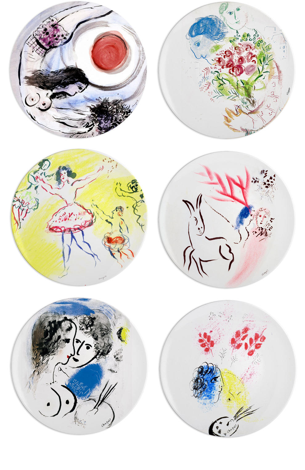 Набор тарелок Marc Chagall Bernardaud