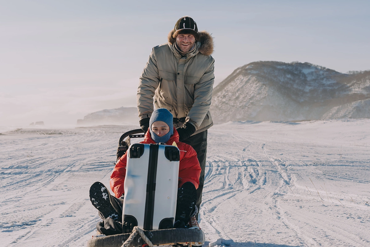 Николай Наумов на съемках фильма «Снежная восьмерка»