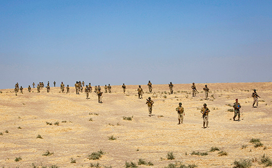 Военные в лагере Башика на севере Ирака&nbsp;во время подготовки к наступлению на Мосул


