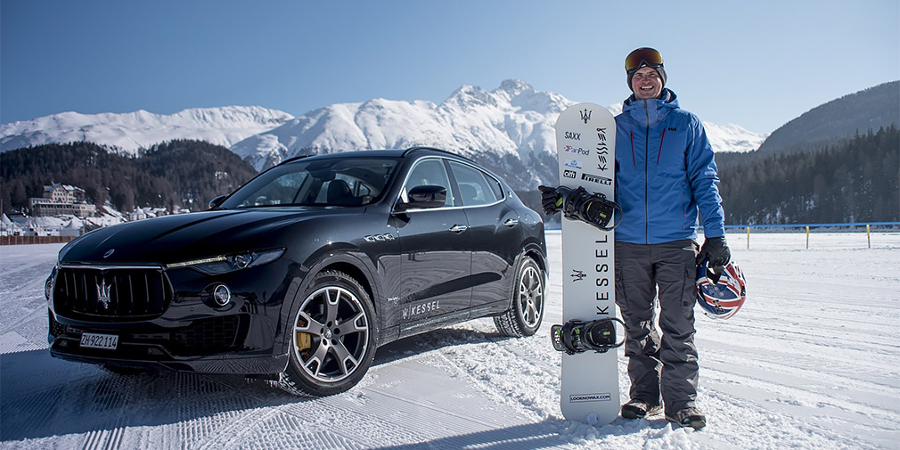 Maserati Levante установил мировой рекорд по буксировке сноубордиста