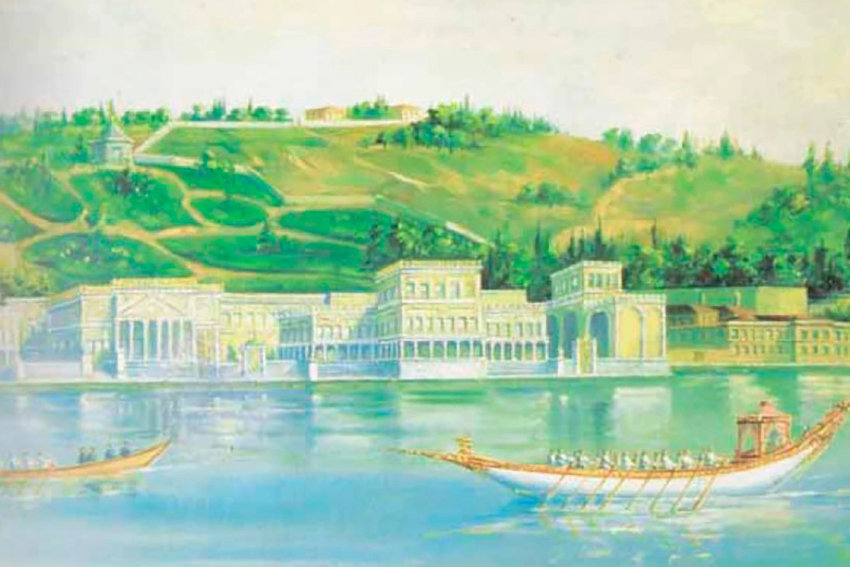 Дворец Чираган в 1840 году