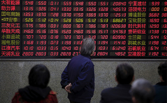 Электронное табло на бирже в Шанхае


