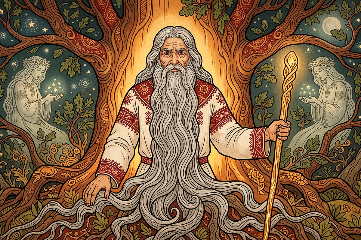 В ранних представлениях он мыслится как прародитель и источник жизни