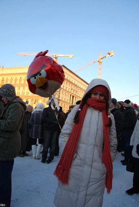 Несанкционированная акция оппозиции на Лубянской площади в Москве