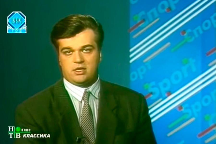 Василий Уткин в эфире передачи &laquo;Футбольный клуб&raquo;, 1994 год