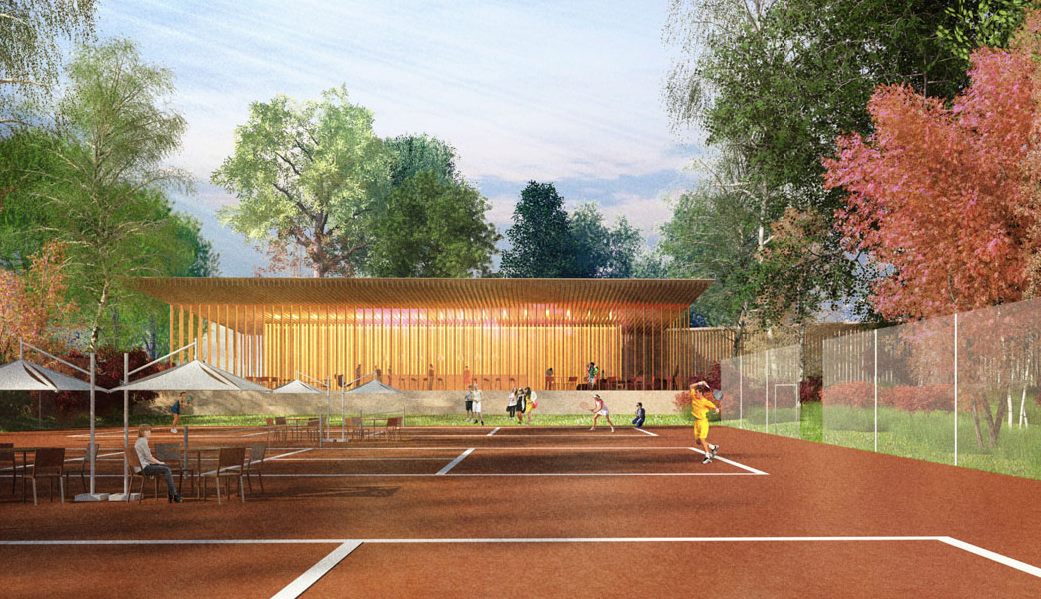 В Теннисном парке построят школу тенниса с круглогодичными кортами, где планируется проводить тренировки для спортсменов и устраивать соревнования
