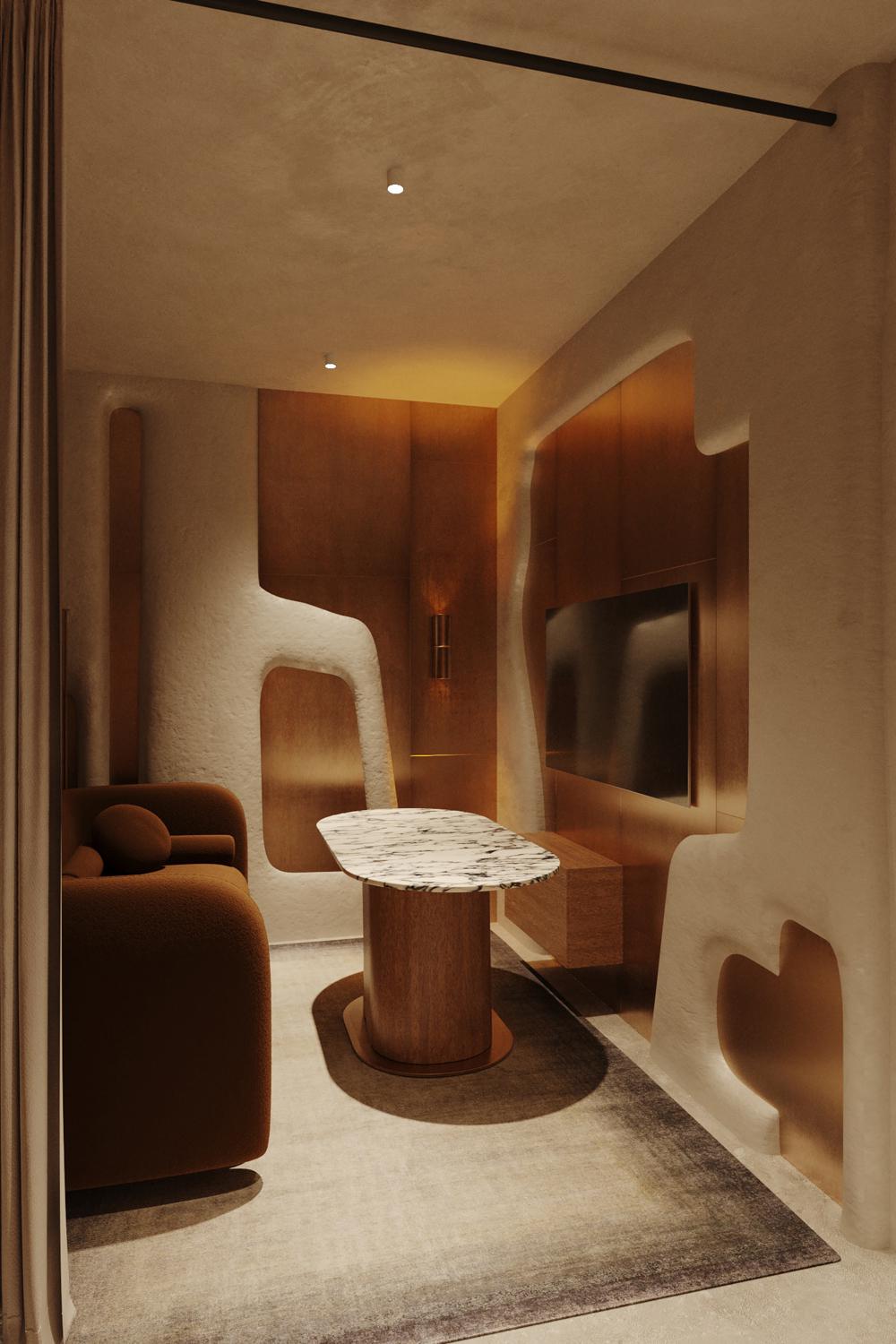 Интерьер кальянной сети «Мята»