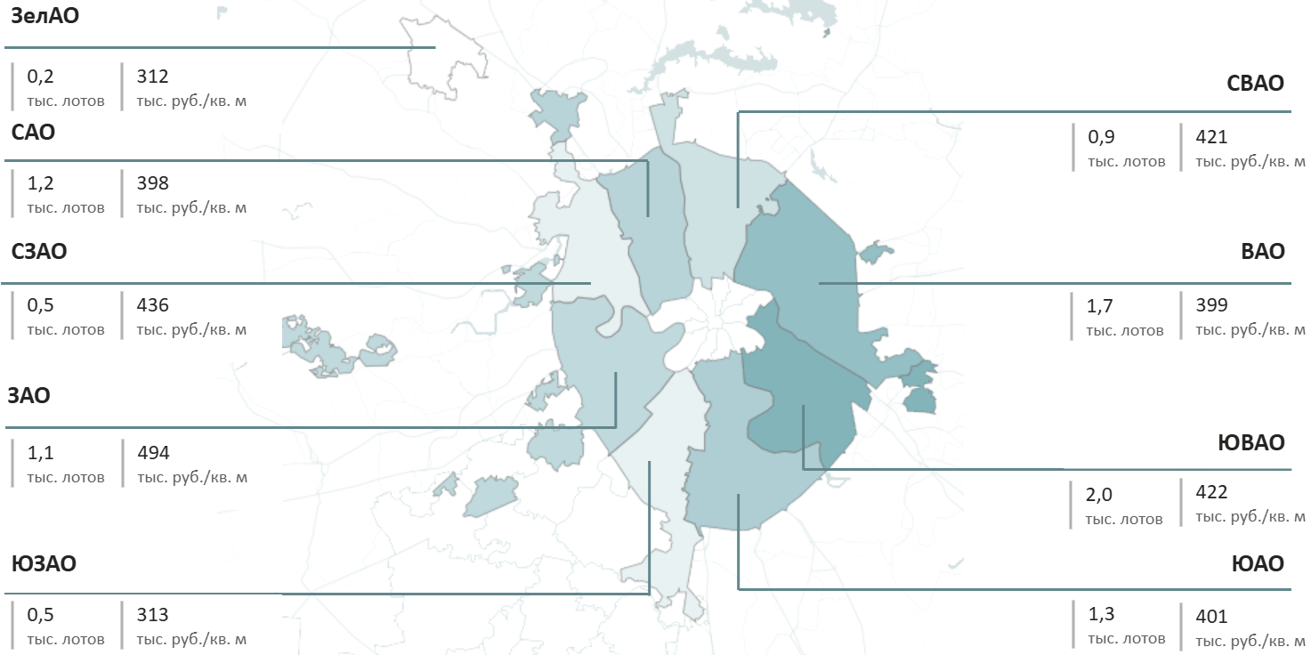 За год предложение в массовых новостройках в Москве снизилось вдвое