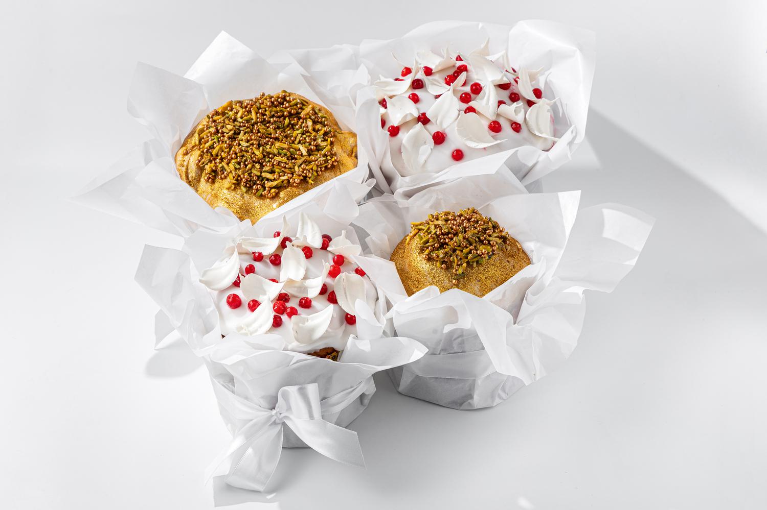 Куличи с шоколадным ганашем и клюквой