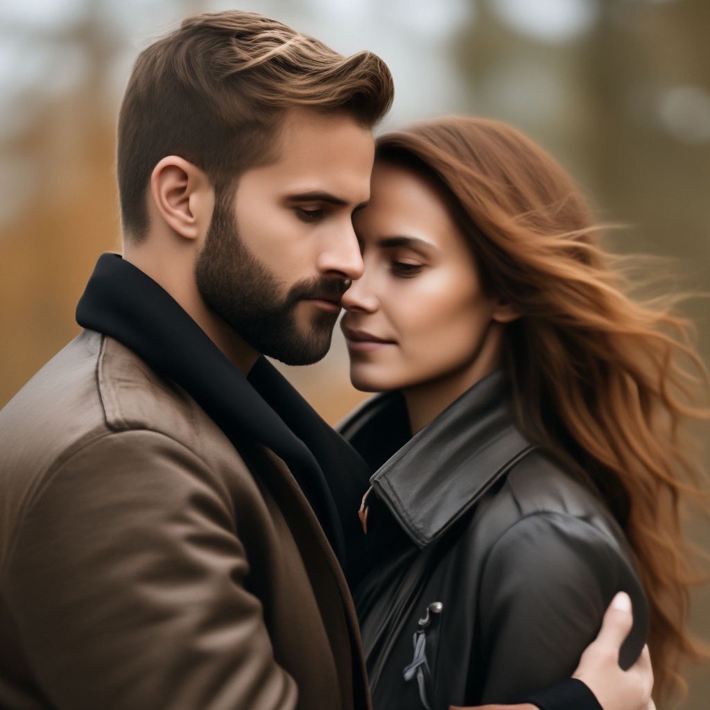 Запрос: реалистичное фото, влюбленная пара, детальное изображение, правильная анатомия