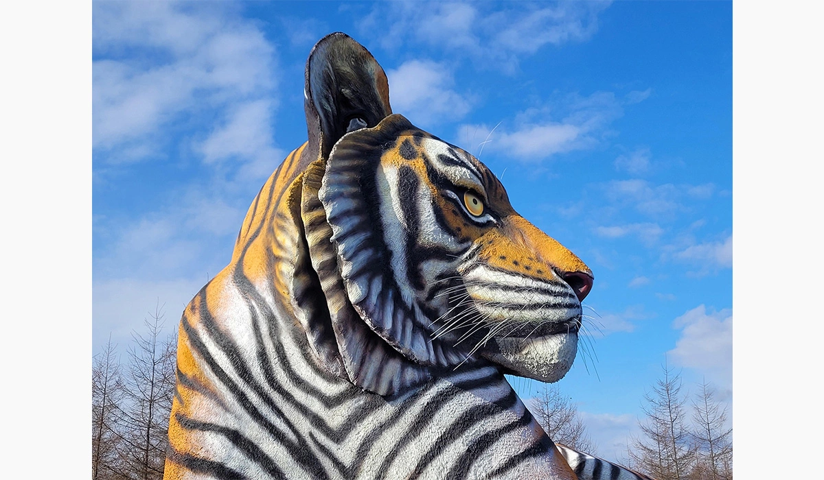 <p>Самая большая статуя тигра в России на острове Сахалин</p>