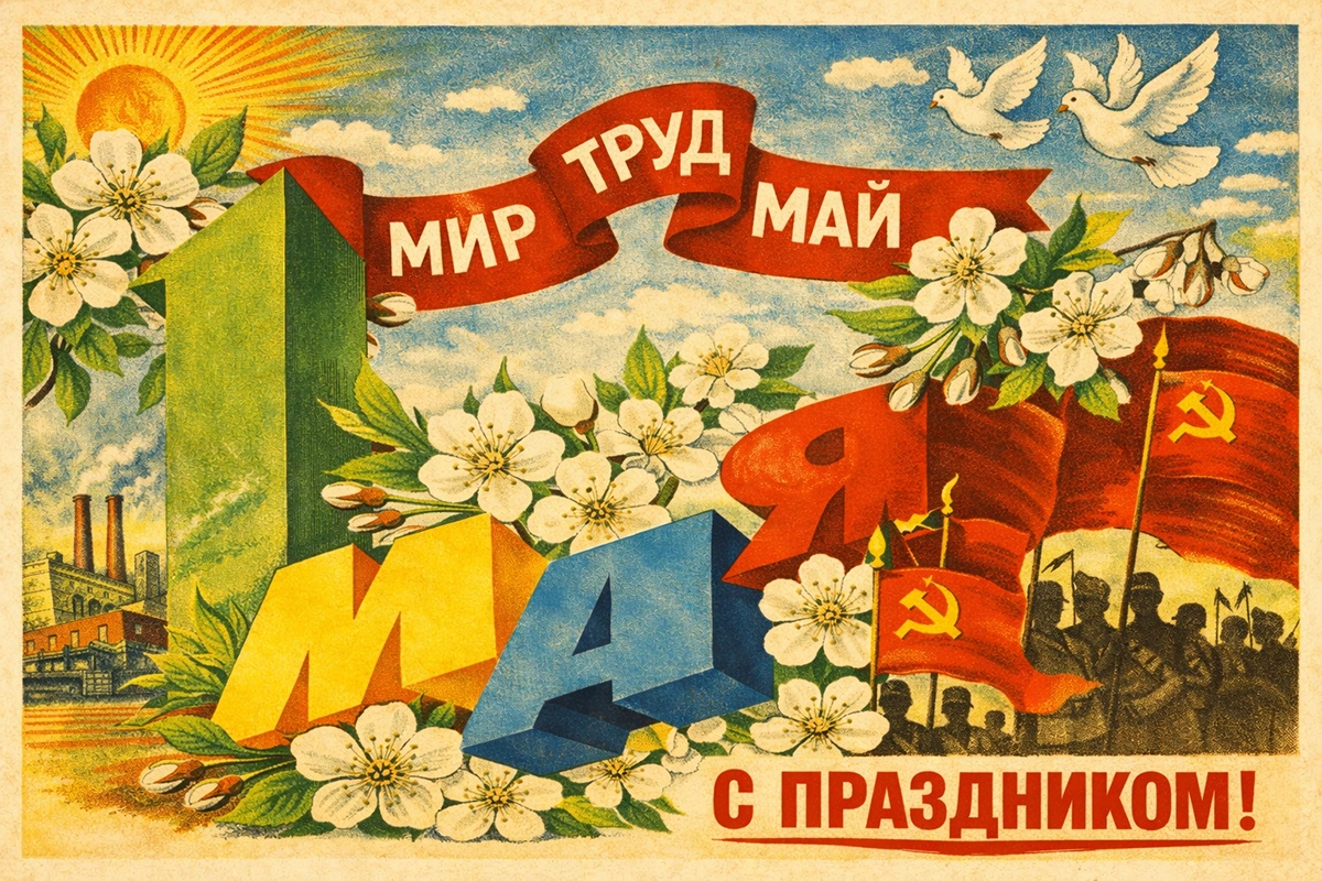 Открытки с 1 Мая: 20 вариантов для поздравления родных и знакомых