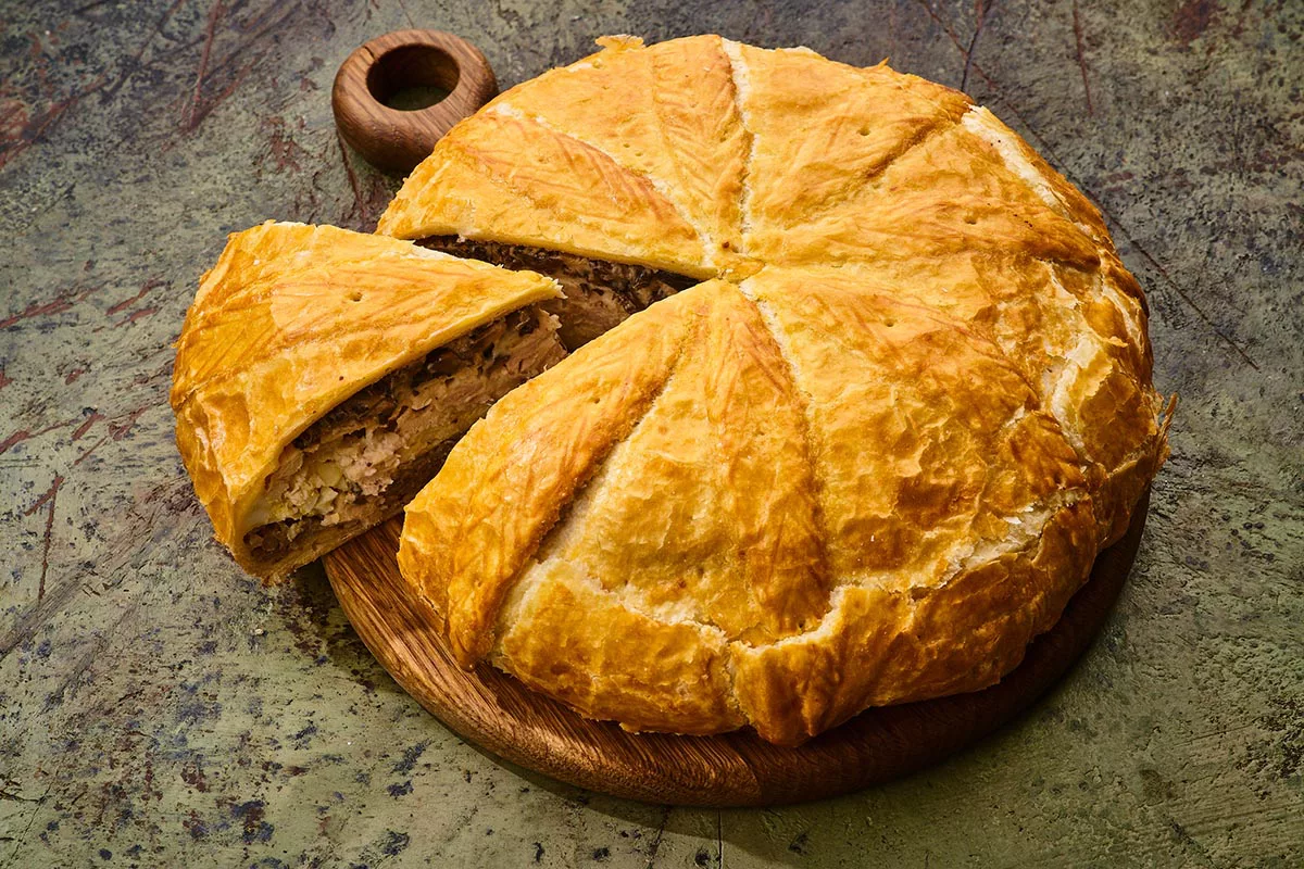 Курник со сметанным тестом