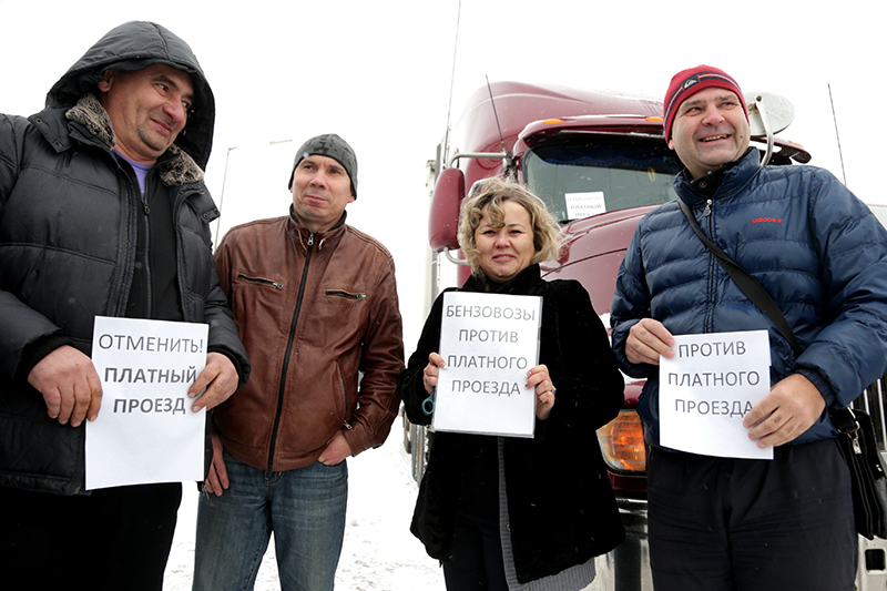 Массовая акция протеста дальнобойщиков в Перми
&nbsp;

