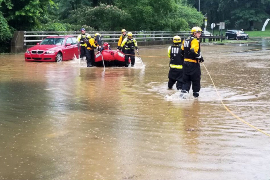 Наводнение также затронуло некоторые города ​штатов Мэриленд и Вирджиния