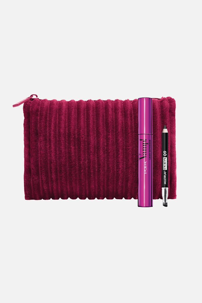 Набор для макияжа глаз в косметичке Vamp! Lash Extender + Multiplay Soft Velvet Beauty Kit, Pupa Milano, 1299 руб. (&laquo;Рив Гош&raquo;)