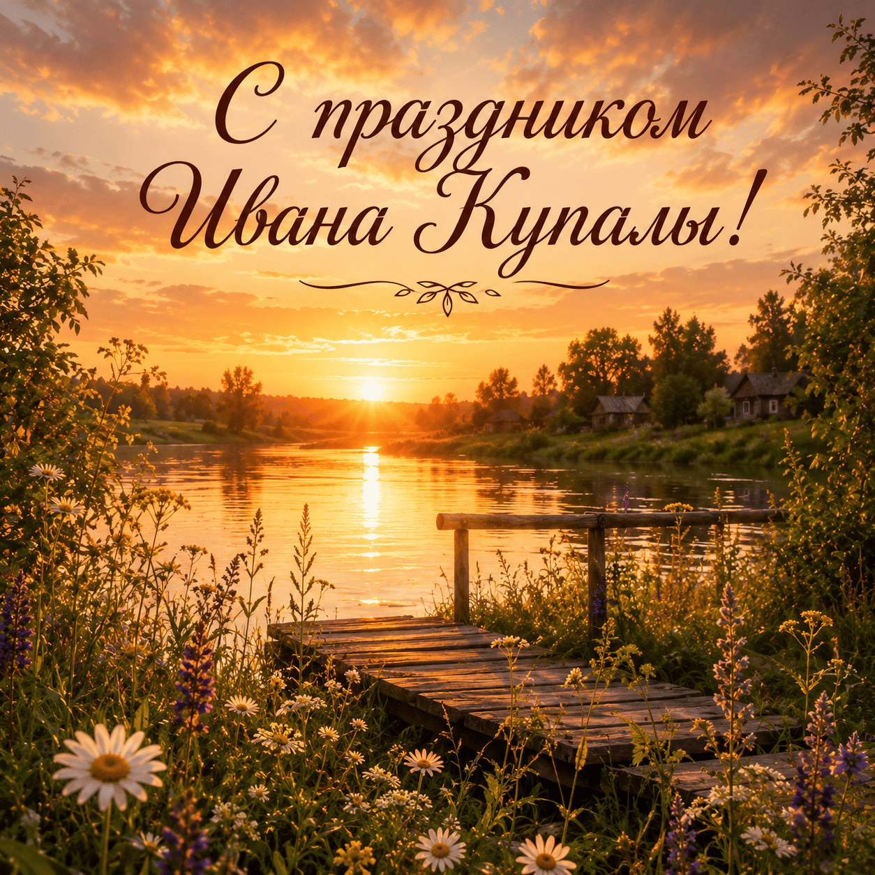 Красивая открытка с Иваном Купалой