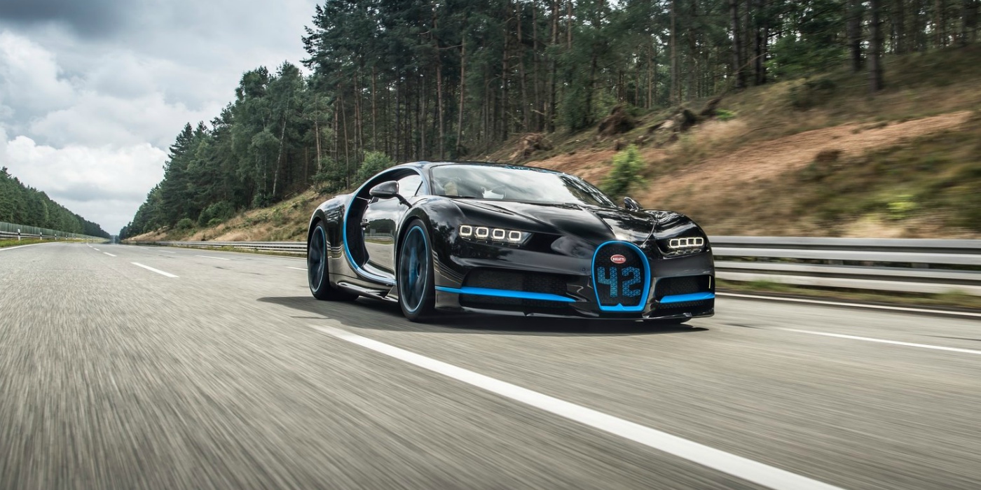Рекордный разгон Bugatti Chiron до 400 км/ч показали на видео