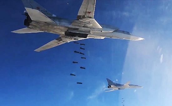 Боевые удары Дальней авиации России по объектам террористов в Сирии