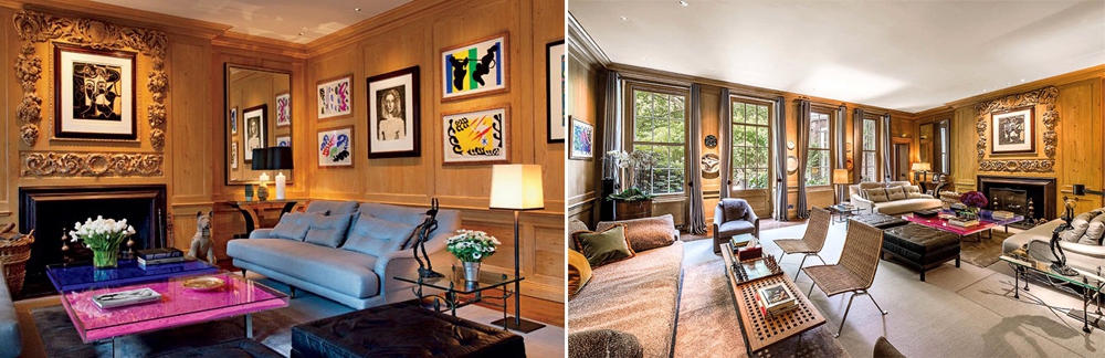 Найдите десять отличий: слева комната из Architectural Digest, справа - из объявления о продаже