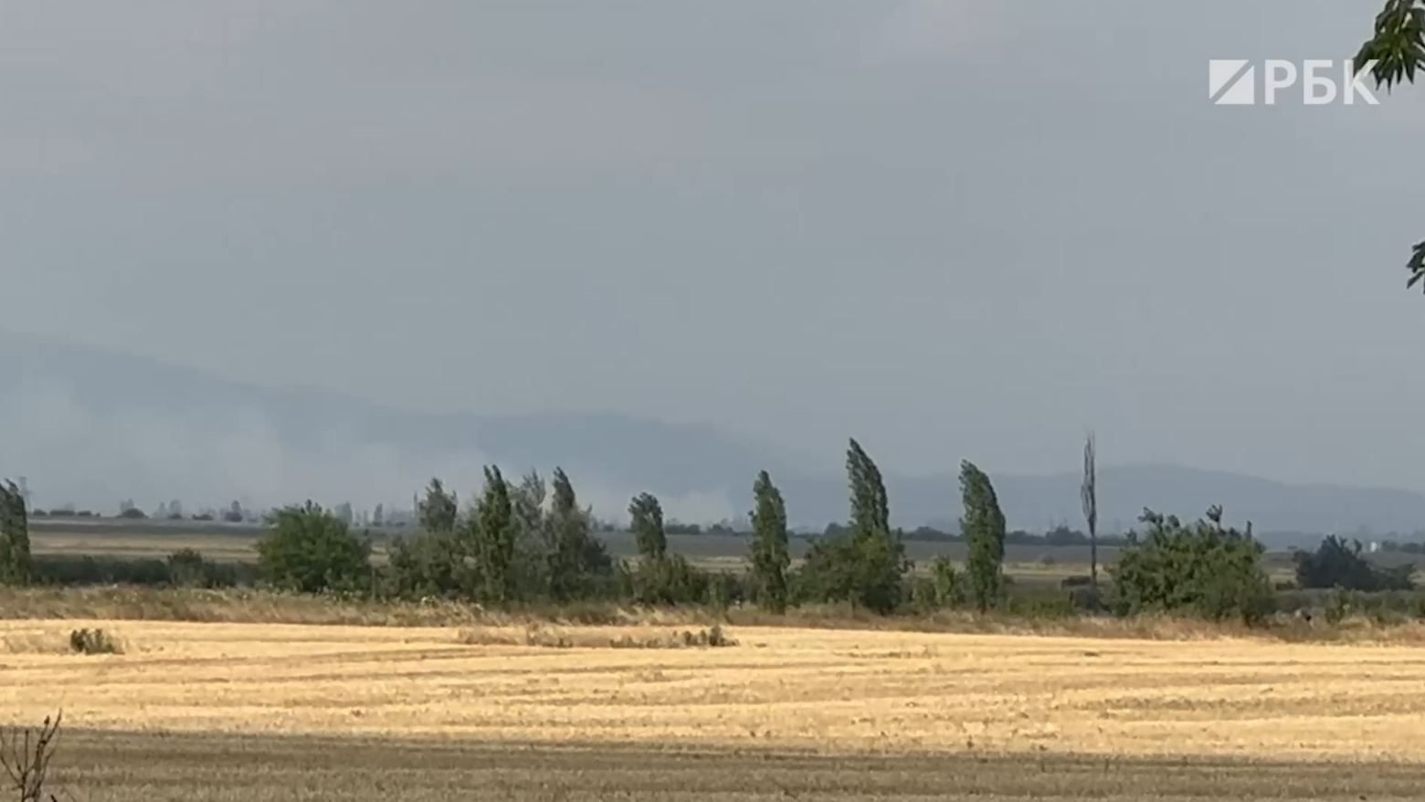 В Крыму перекрыли трассу «Таврида» из-за пожара на полигоне