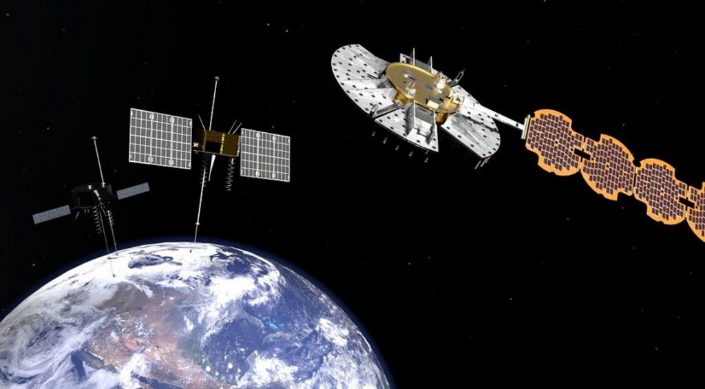 Художественное изображение спутников NTS-1, NTS-2 и NTS-3