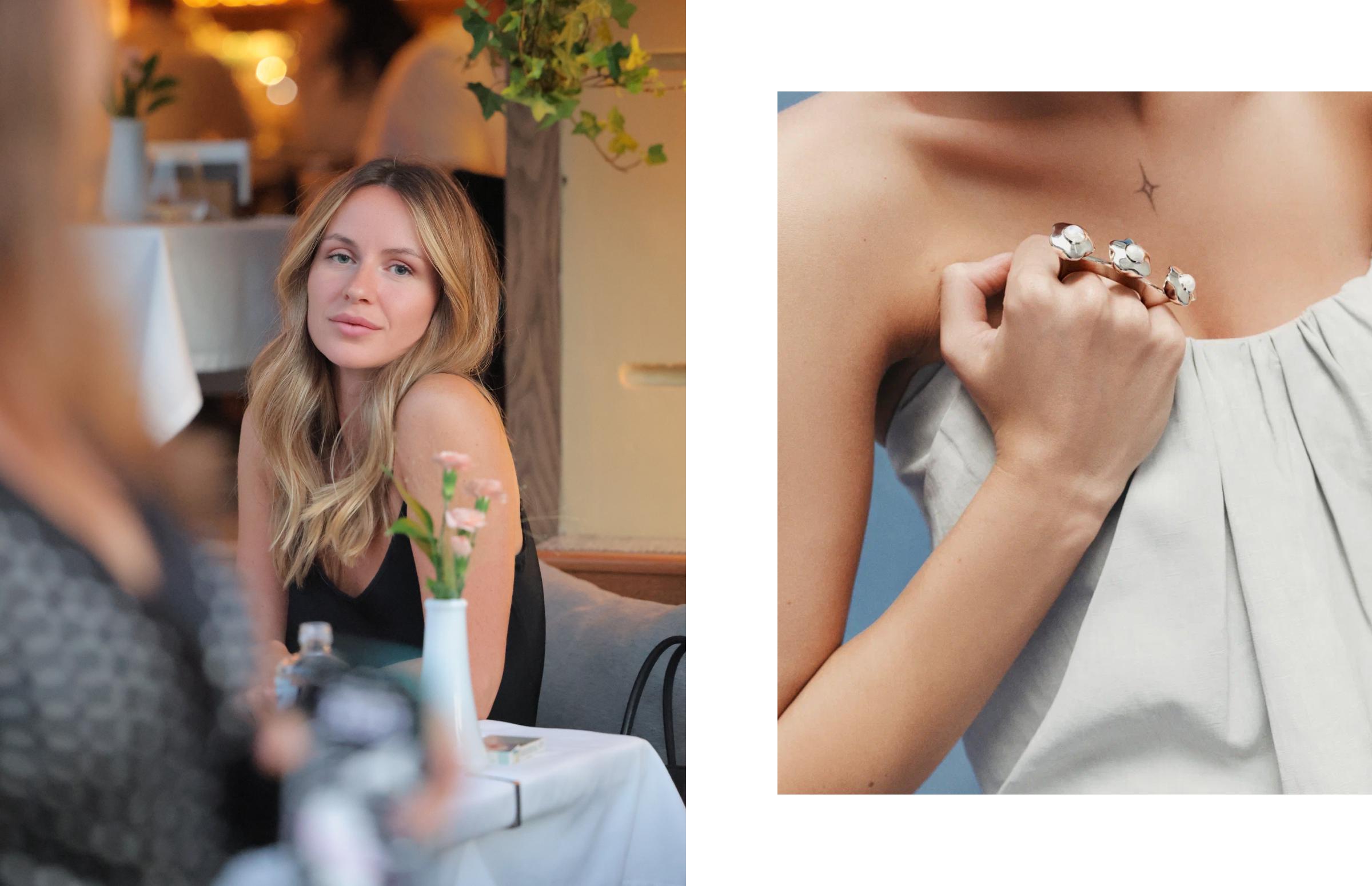 Анна Письман, кастет с цветами из коллекции Flowers