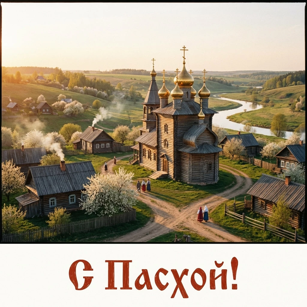 Открытки с Пасхой-2026 для родных и близких
