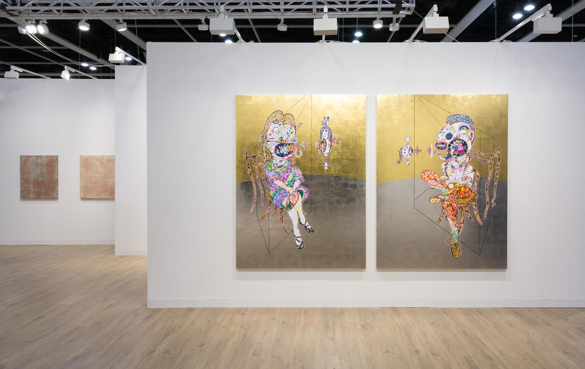 Стенд галереи Perrotin с работами Джона Хендерсона и Такаси Мураками&nbsp;на Art Basel Hong Kong, 2017