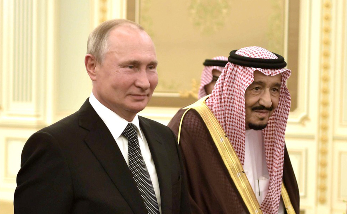 Владимир Путин и Сальман бен Абдель Азиз Аль Сауд