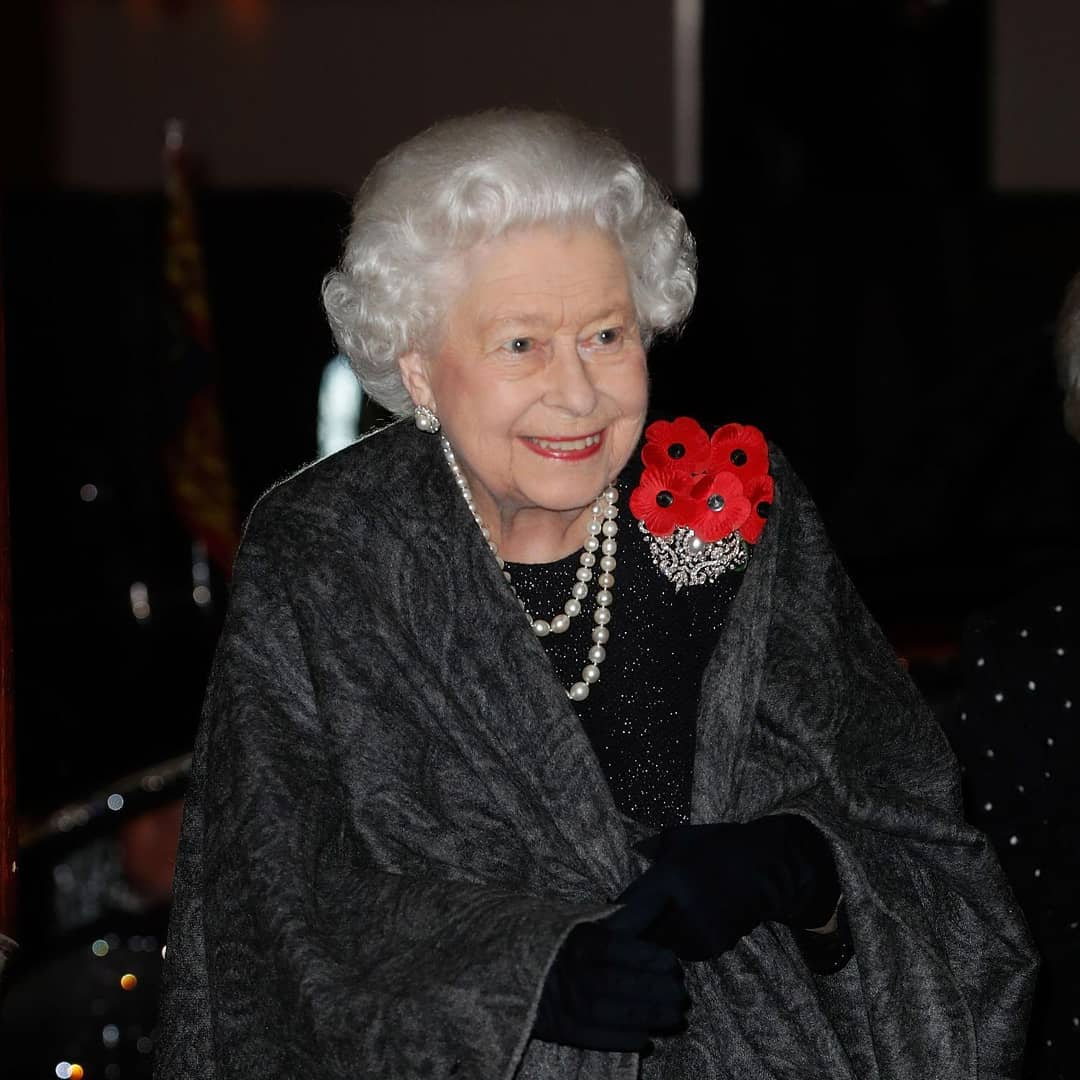 Елизавета II на Фестивале памяти в Альберт-холле, 10 ноября 2018 года