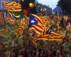 Около 1,5 млн каталонцев вышли на митинг за независимость от Испании