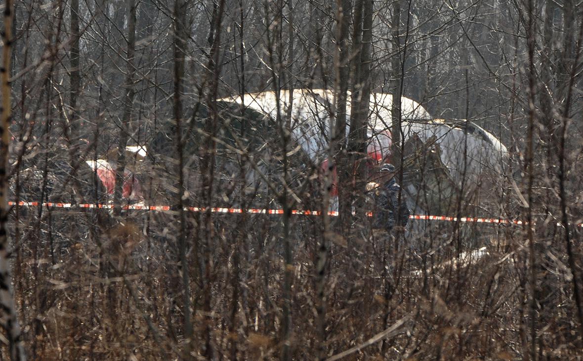 Место авиакатастрофы Ту-154 под Смоленском