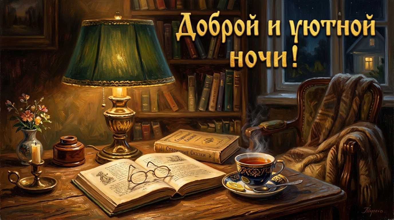 Открытки «Спокойной ночи!» для родных и любимых: 25 уютных картинок