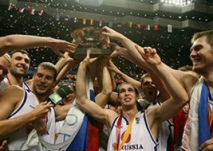Сборная России по баскетболу - чемпион Европы. Фото