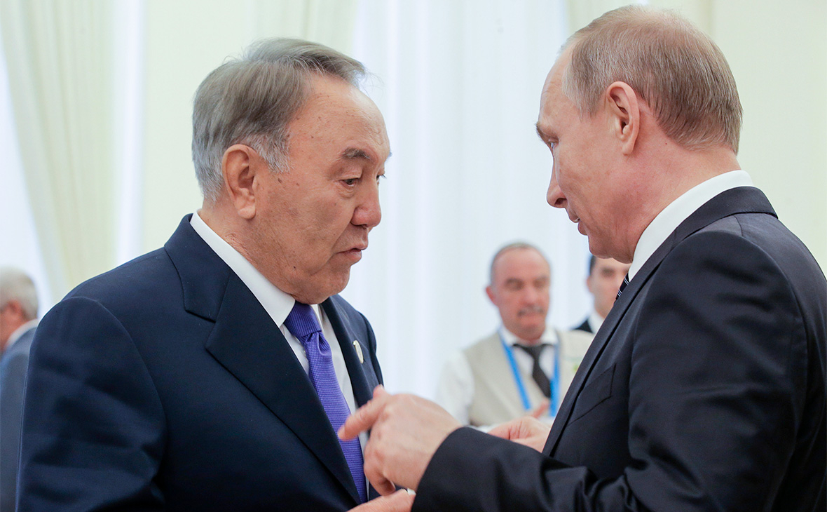 Нурсултан Назарбаев и Владимир Путин (слева направо)