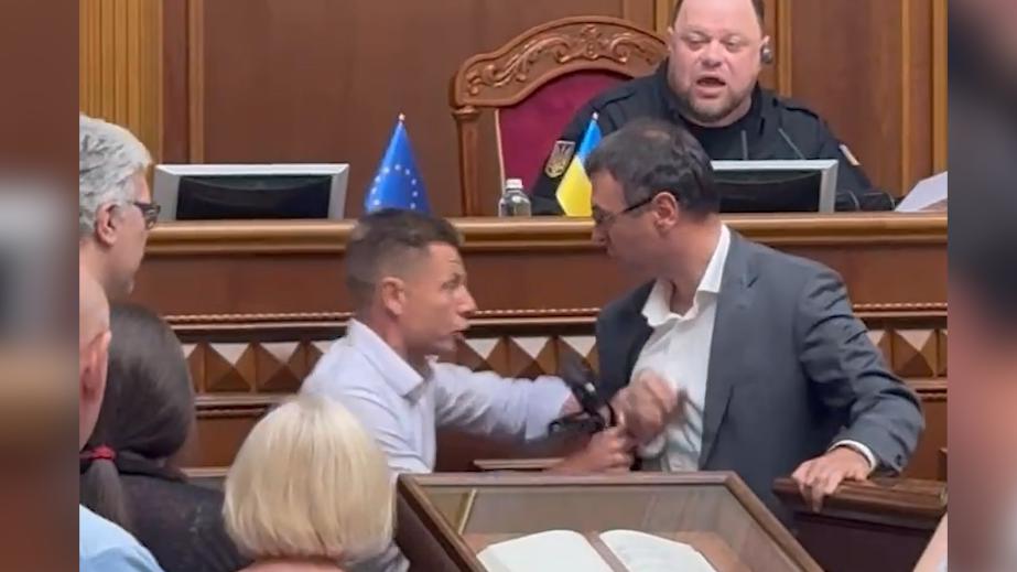 В Верховной раде подрались депутаты. Видео