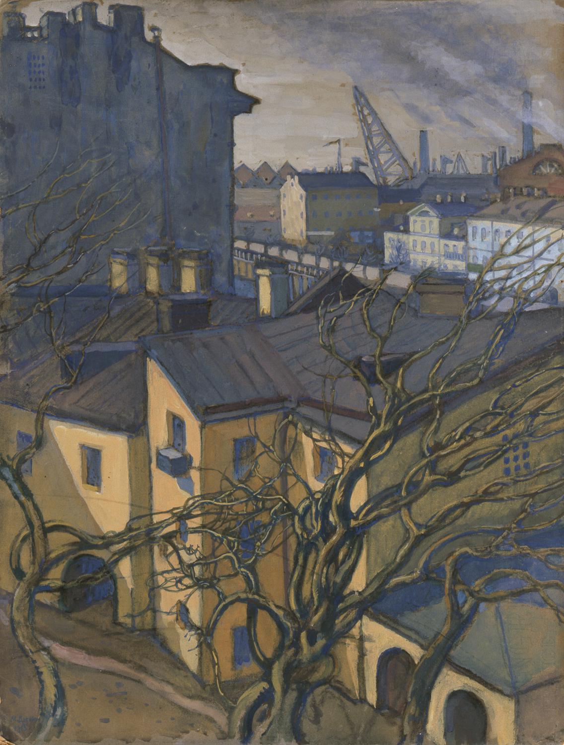 Мстислав Добужинский,&nbsp;&laquo;На Пряжке&raquo;,&nbsp;1913. Краснодарский краевой художественный музей им. Ф.А. Коваленко