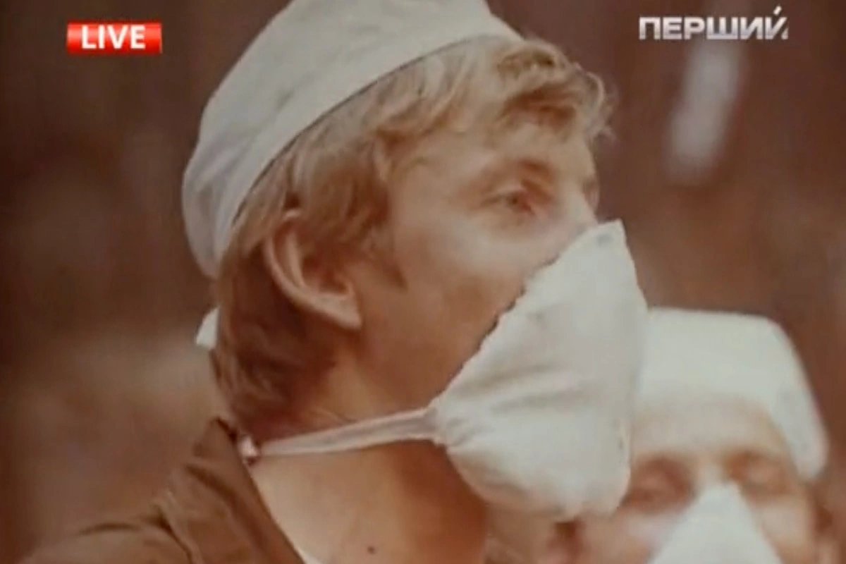 Кадр из фильма &laquo;Чернобыль. Хроника трудных недель&raquo;