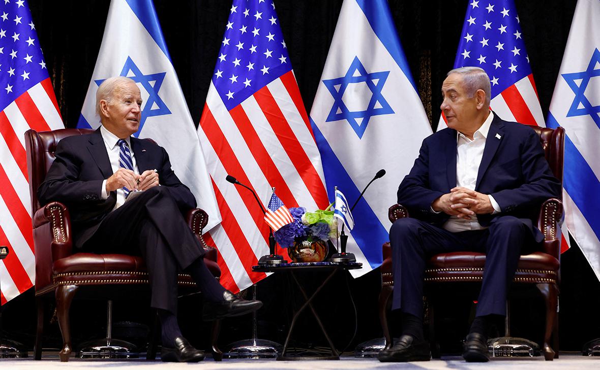 Джой Байден (слева) и Беньямин Нетаньяху